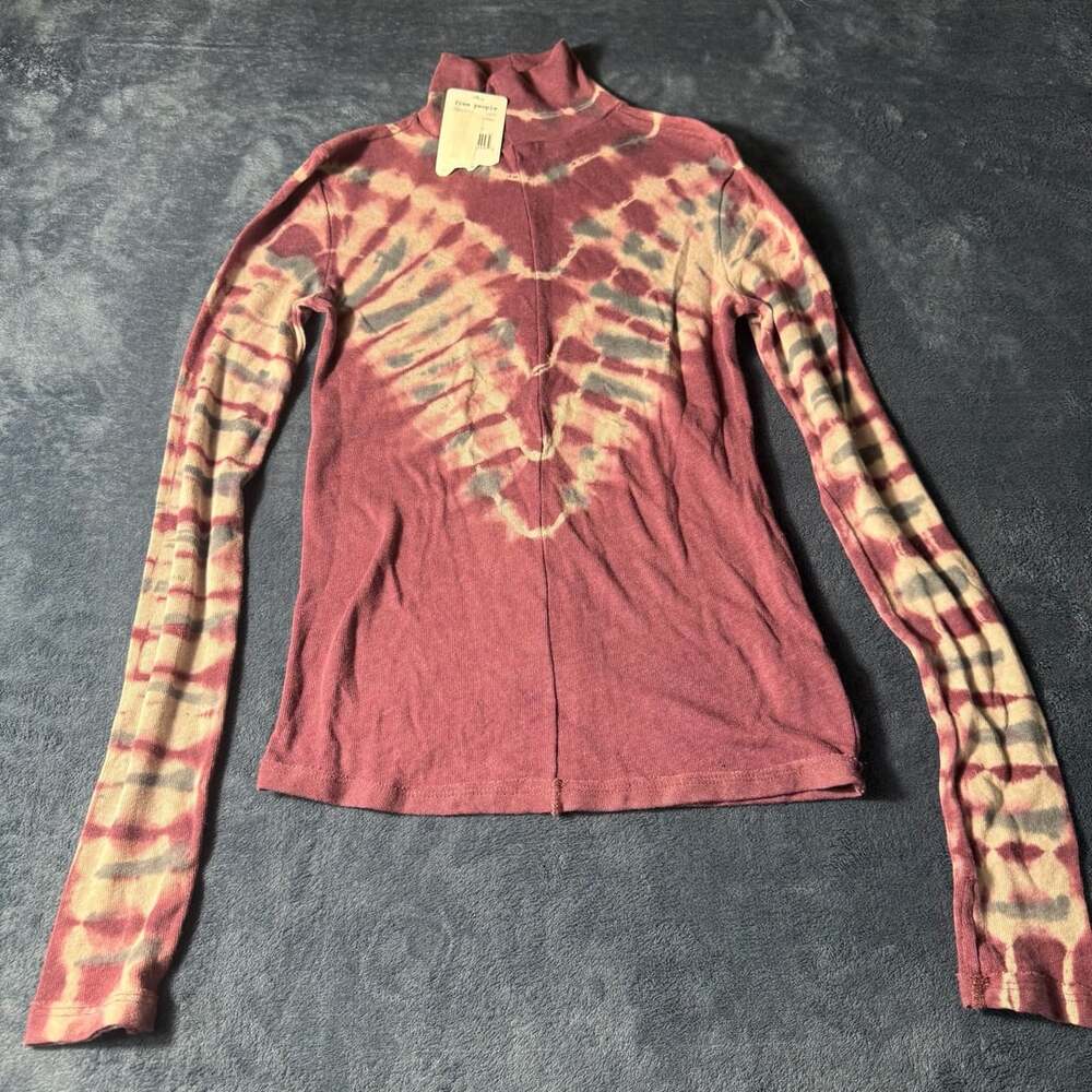 Free People Psychedelic Tie Dye Mockneck Size XS